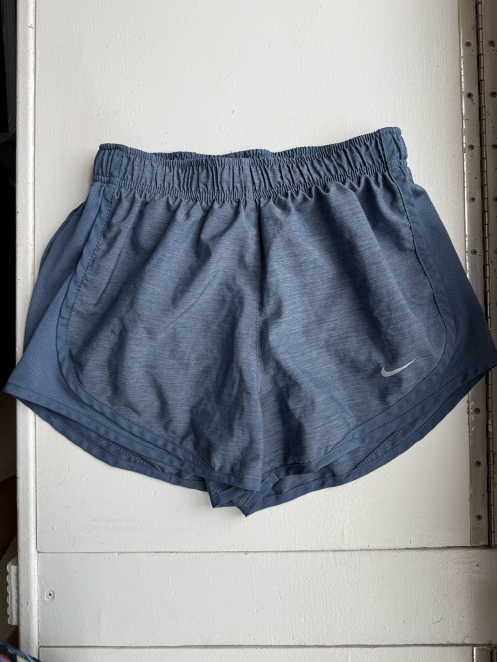 Nike Dri-Fit Tempo Women's Athletic Shorts, Slate / Denim Blue Color